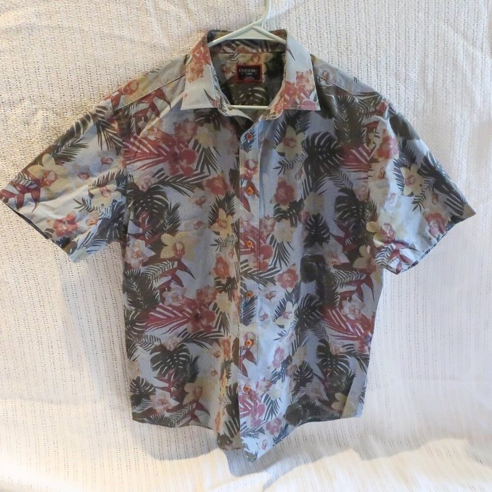 UNTUCKit Men's Hawaiian Shirt. size Large. EXCELLENT LIKE NEW Desisto